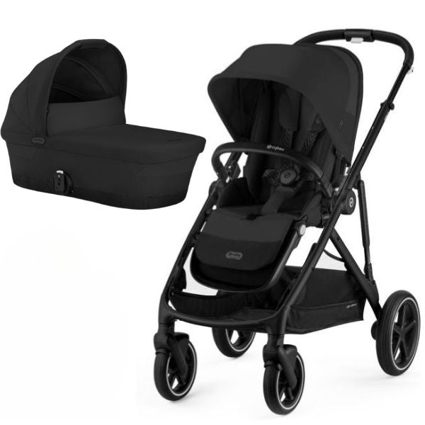 Cybex Gazelle S Pram 2023 Moon Black + Gazelle S Carry Cot