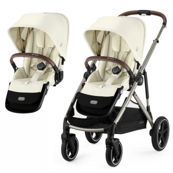 Cybex Gazelle S Pram 2023 Seashell Beige + Gazelle S Second Seat