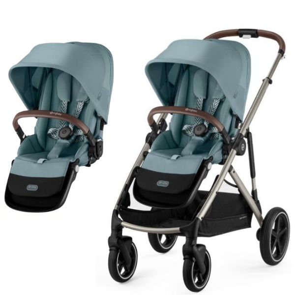 Cybex Gazelle S Pram 2023 Sky Blue + Gazelle S Second Seat