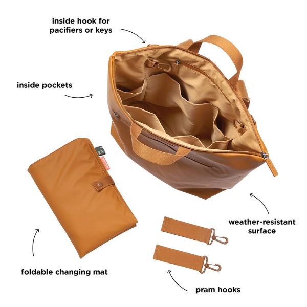 Done By Deer Changing Backpack Mustard