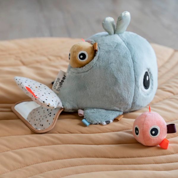 Done By Deer Hide & Seek Activity Toy Wally Blue
