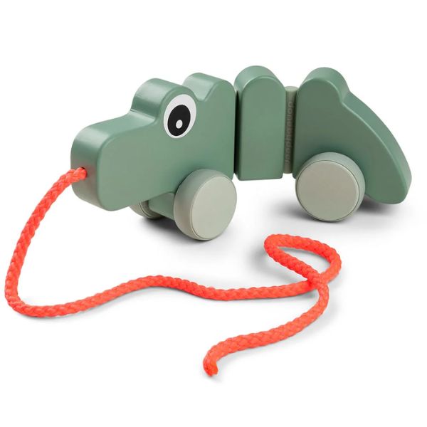 Done By Deer Pull Along Wiggle Toy Croco Green