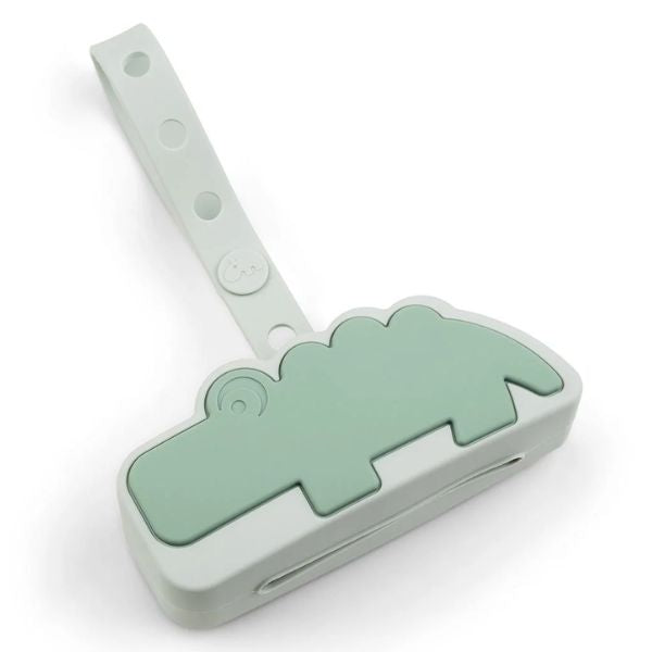 Done By Deer Silicone Pacifier Pouch Croco Green