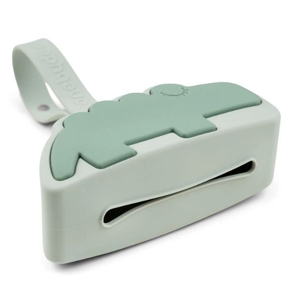 Done By Deer Silicone Pacifier Pouch Croco Green