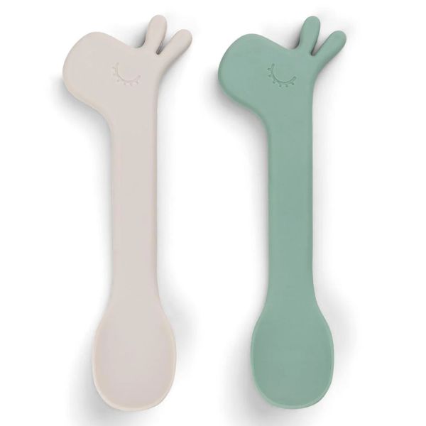 Done By Deer Silicone Spoon 2-pack Lalee Green