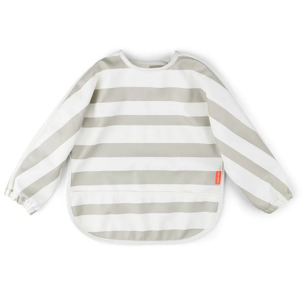 Done By Deer Sleeved Pocket Bib Stripes Sand