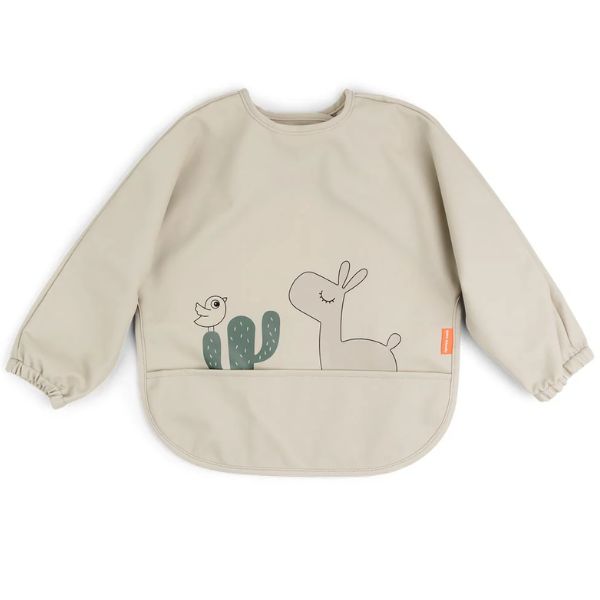 Done By Deer Sleeved Pocket Bib Lalee Sand