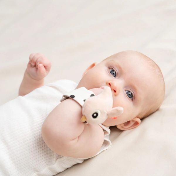 Done By Deer Wrist Rattle Set 2-pack Happy Clouds Powder
