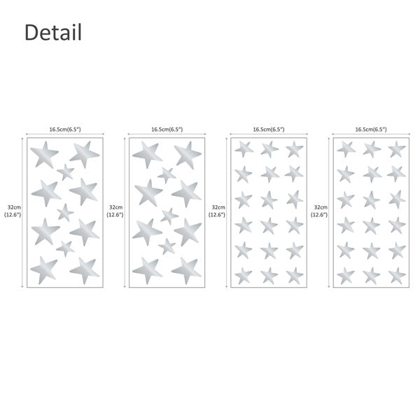 Decowall Little Stars Graphic Stickers Silver