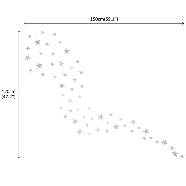 Decowall Little Stars Graphic Stickers Silver