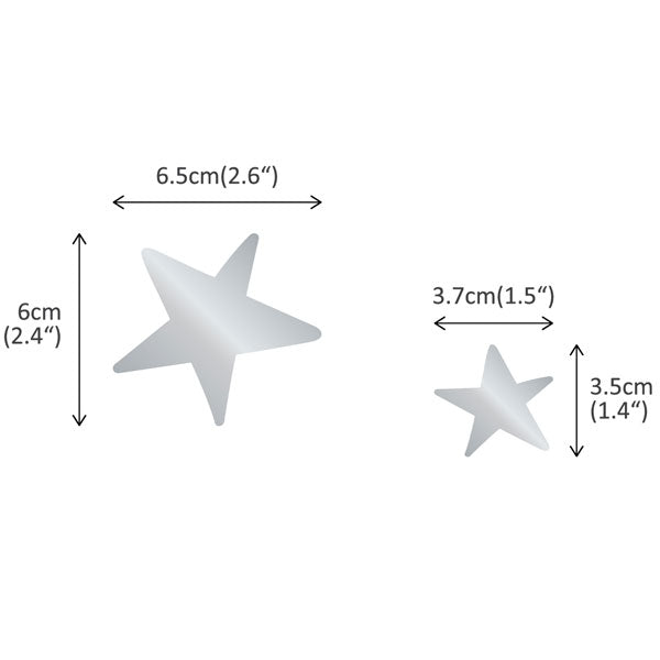 Decowall Little Stars Graphic Stickers Silver