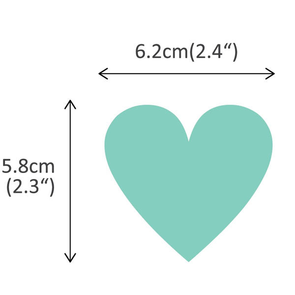 Decowall Lovely Hearts Graphic Wall Stickers Mint