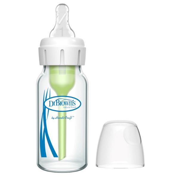 Dr Browns 120ml Glass Feeding Bottle Options + with Level 1 Teat