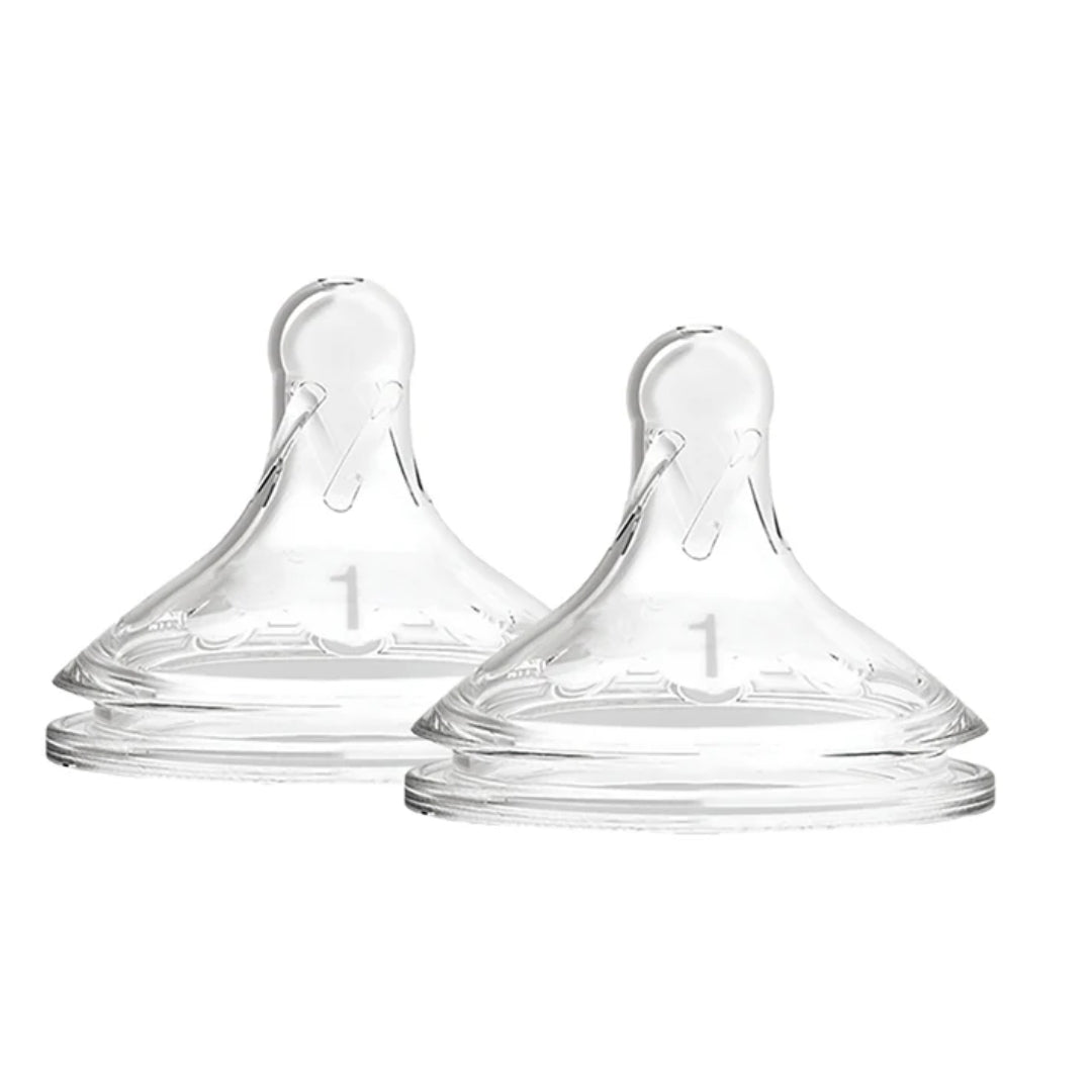 Dr Brown's Level 1 Anti Colic Wide Neck Options+ Teat Slow Flow 0m+ 2-Pack