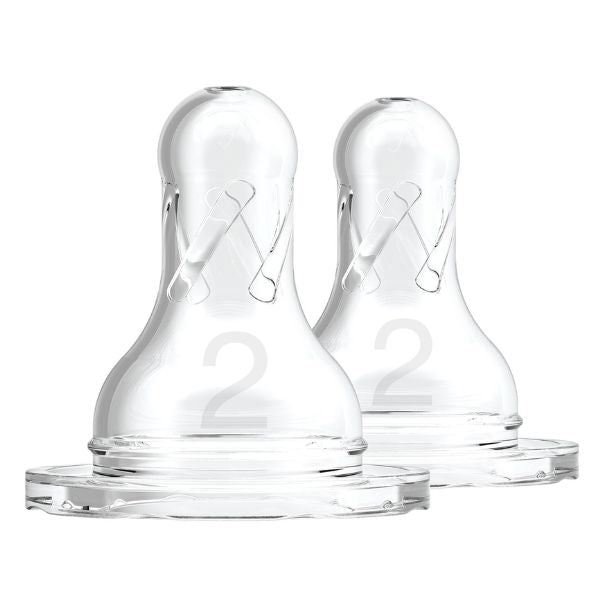 Dr Brown's Level 2 Anti Colic Narrow Neck Teat Medium Flow 3m+ 2 pack Level 2