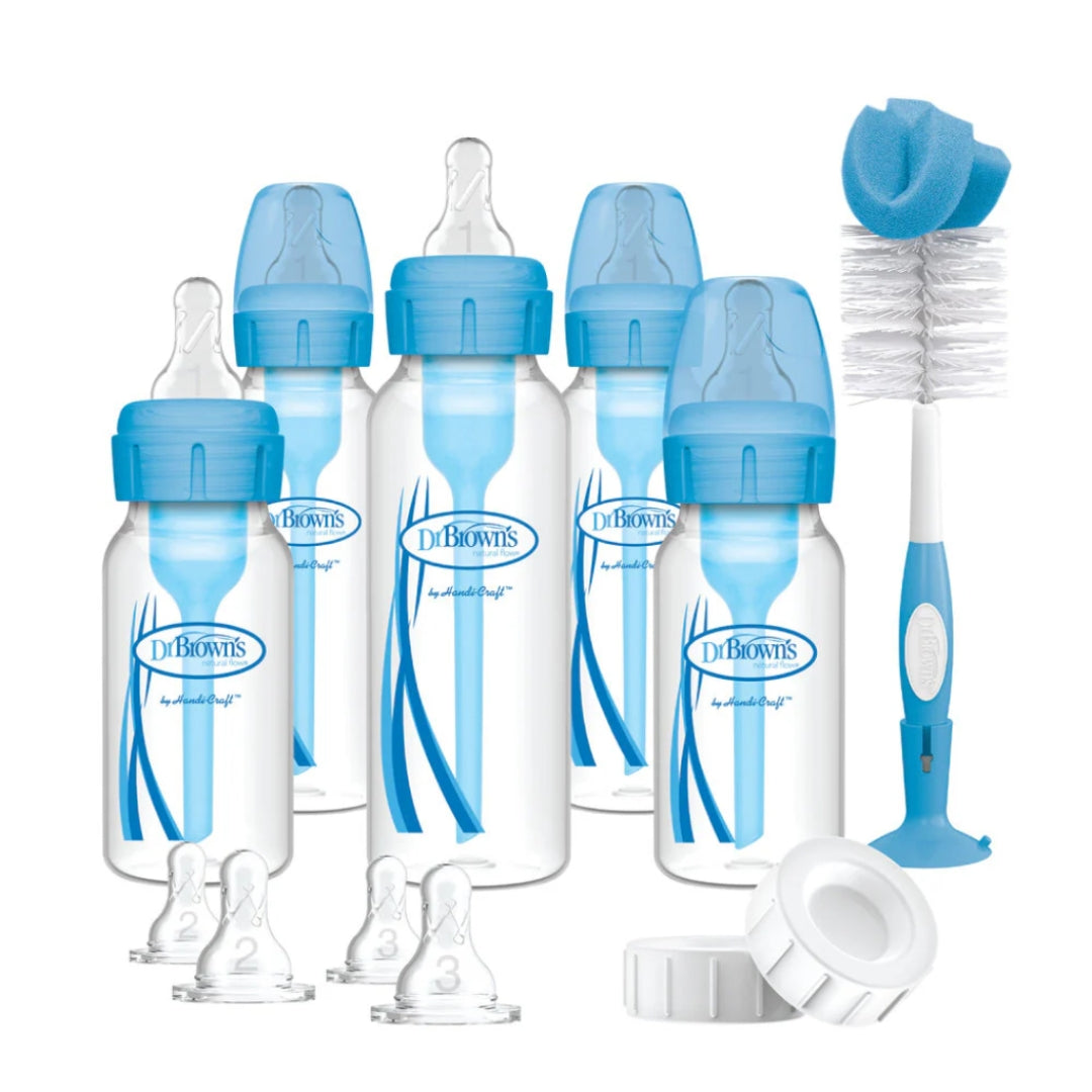 Dr Brown's Narrow Options+ Bottle Gift Set Blue