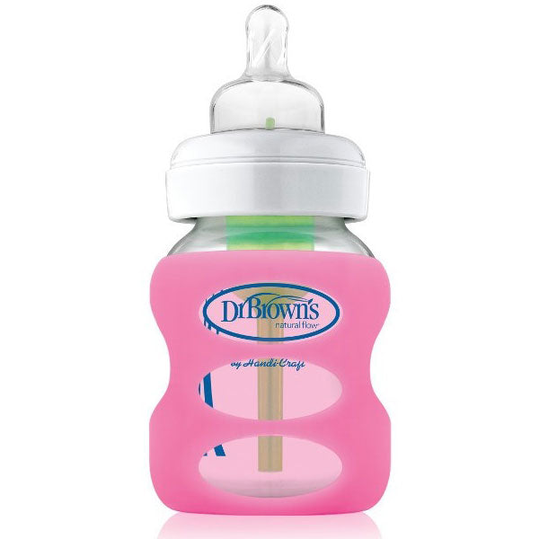 Dr Brown's Protective Sleeve for Wide Neck 150ml Glass Bottle 1pk Pink