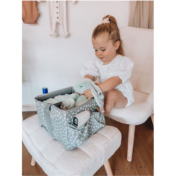 Dreambaby Nappy Caddy Stars Grey