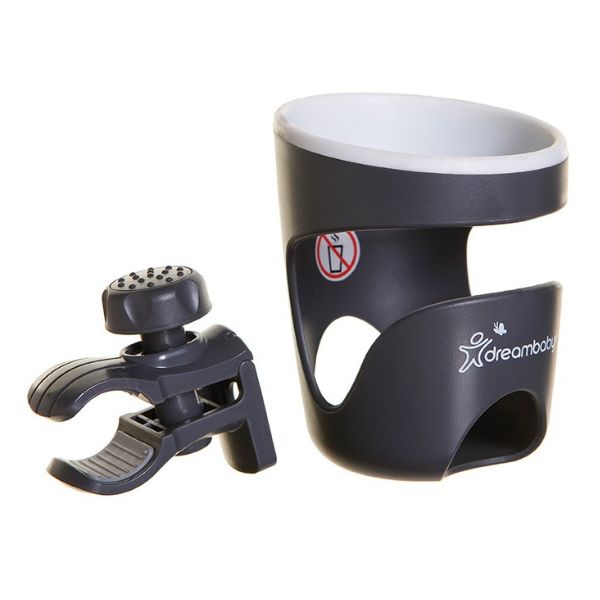Dreambaby StrollerBuddy Drink Holder Grey/White Trim