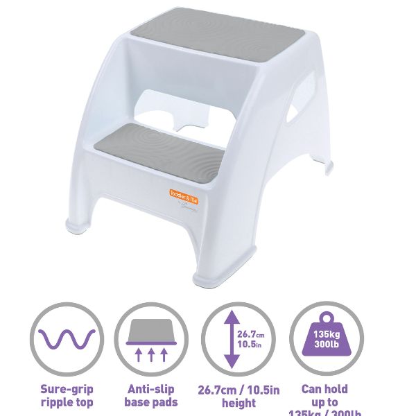 Dreambaby Toddler & Me 2 Step Stool Grey