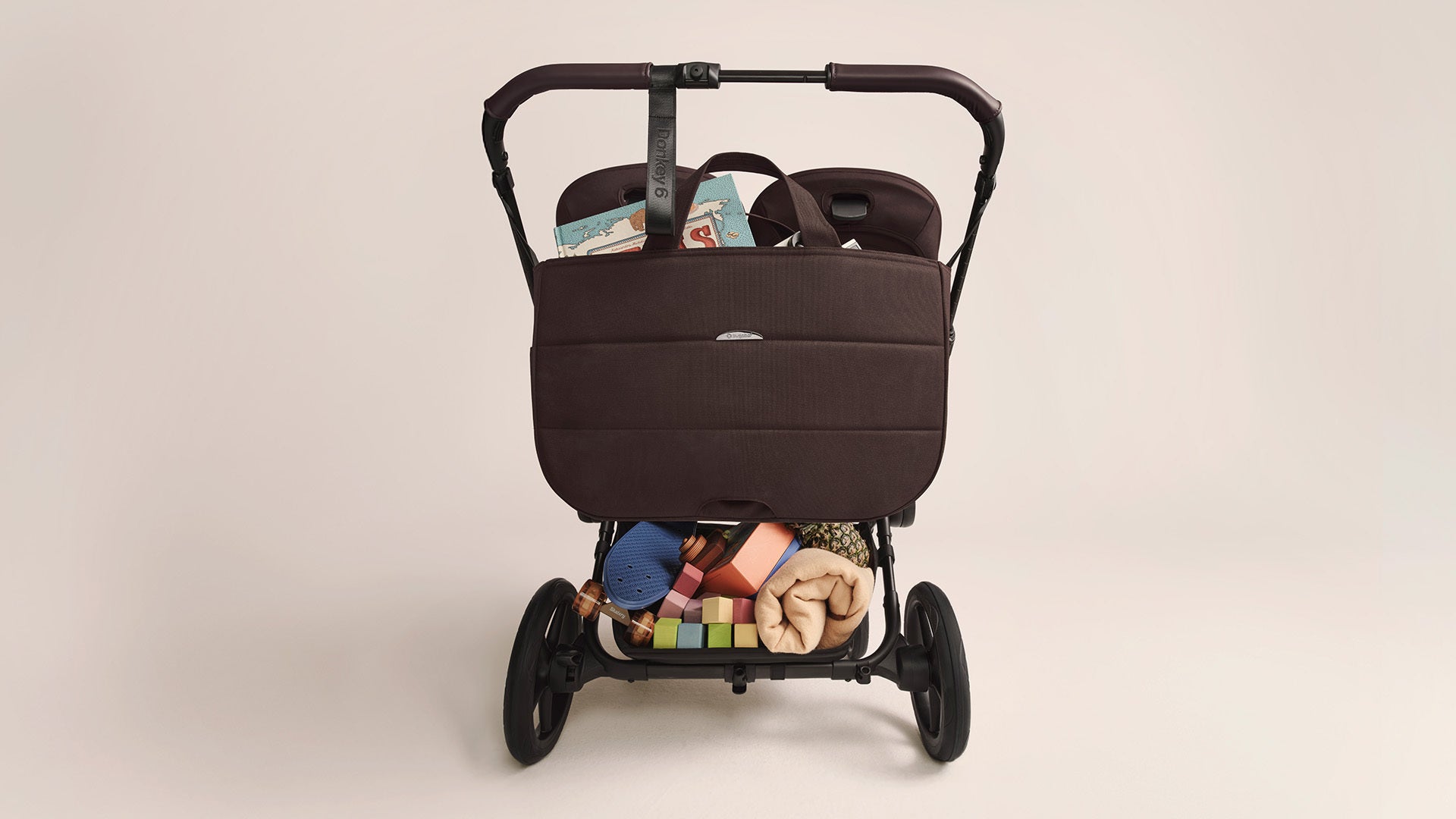 Bugaboo Donkey 6 Double Pram TRAVEL SYSTEM (includes Bugaboo Turtle car seat with base & adaptors)