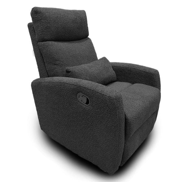 Eldita Iris Recliner Gliding Chair Charcoal Boucle