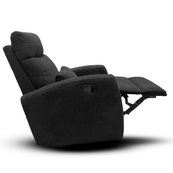 Eldita Iris Recliner Gliding Chair Charcoal Boucle