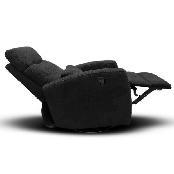 Eldita Iris Recliner Gliding Chair Charcoal Boucle