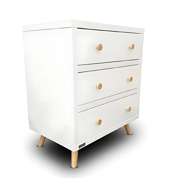 Eldita Kent Cot White/Natural with Mattress + Kent Chest