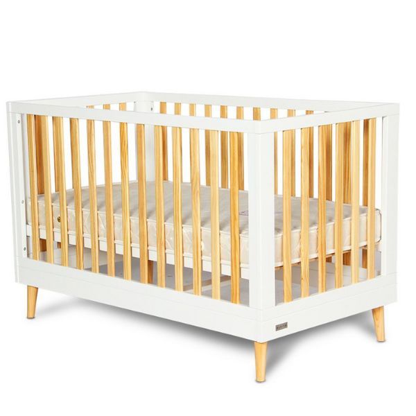 Eldita Kent Cot White/Natural with Mattress + Kent Chest