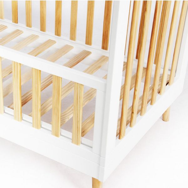 Eldita Kent Cot White/Natural with Mattress
