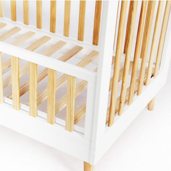 Eldita Kent Cot White/Natural with Mattress + Kent Chest