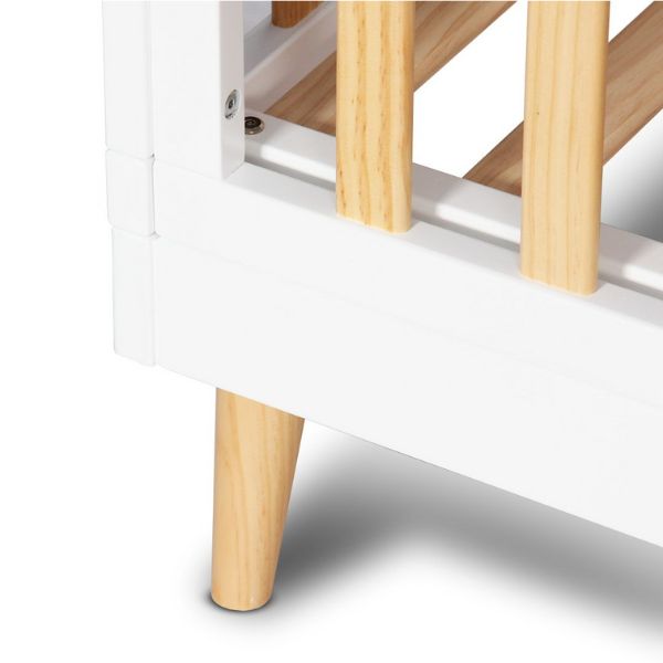 Eldita Kent Cot White/Natural with Mattress