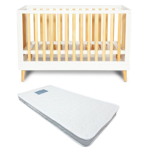 Eldita Kent Cot White/Natural with Mattress