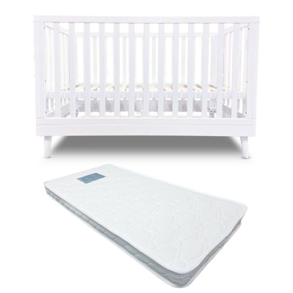Eldita Kent Cot White/White with Mattress