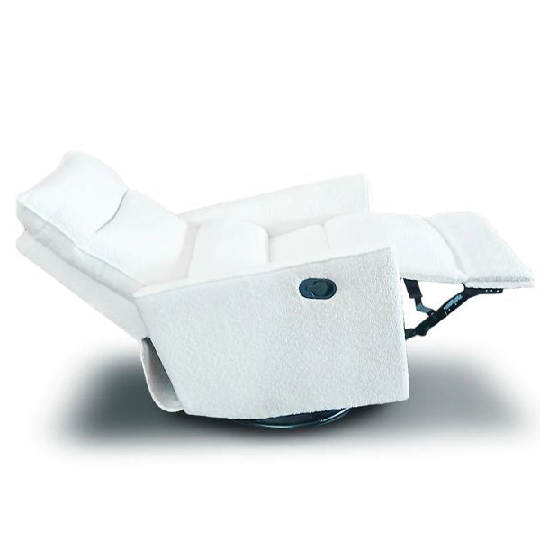 Eldita Lily Reclining Glider Chair White Boucle