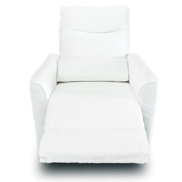 Eldita Lily Reclining Glider Chair White Boucle