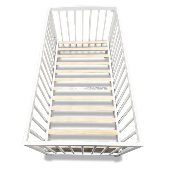 Eldita Santorini Cot White/White with Sweet Pea Mattress