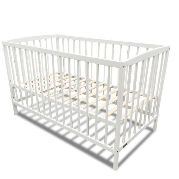 Eldita Santorini Cot White/White with Sweet Pea Mattress