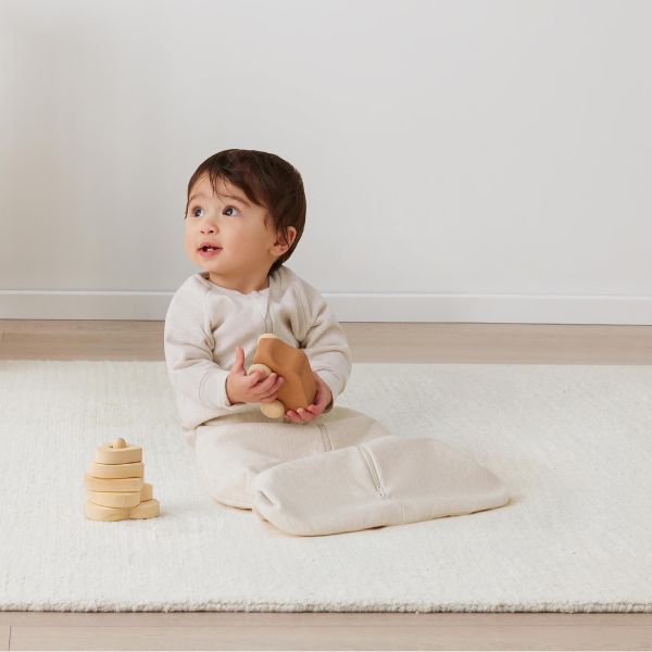 ErgoPouch Jersey Sleeping Bag 1.0 Tog With Sleeves 2-4y Oatmeal Marle