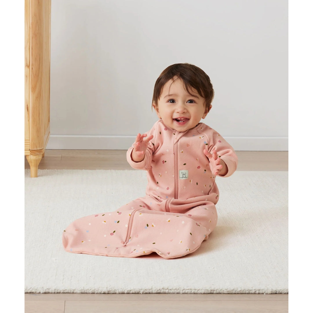ErgoPouch Jersey Sleeping Bag 1.0 Tog With Sleeves 3-12m Daisies