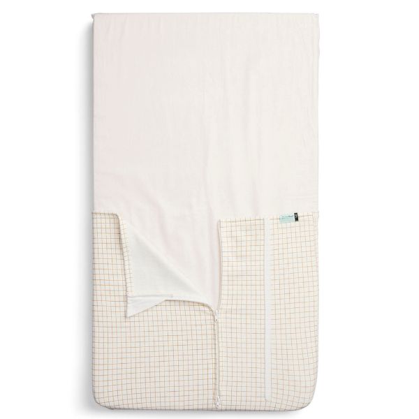 ErgoPouch HugMe Bassinet Blanket  0.2/1.0Tog Caramel Grid