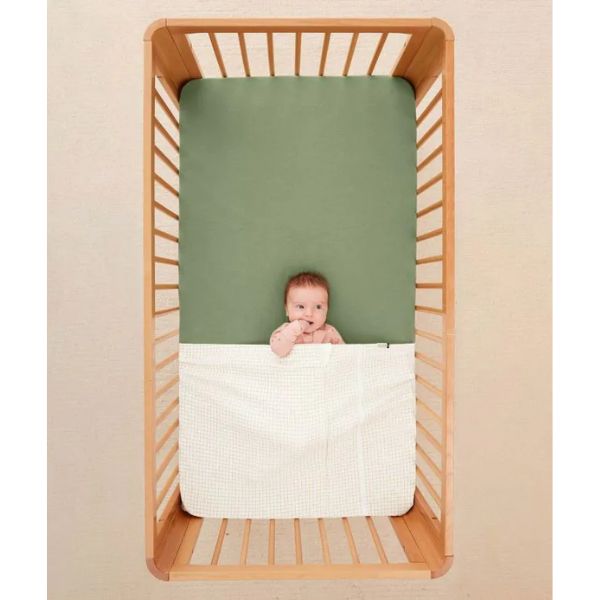 ErgoPouch HugMe Cot Blanket 0.2/1.0Tog Caramel Grid