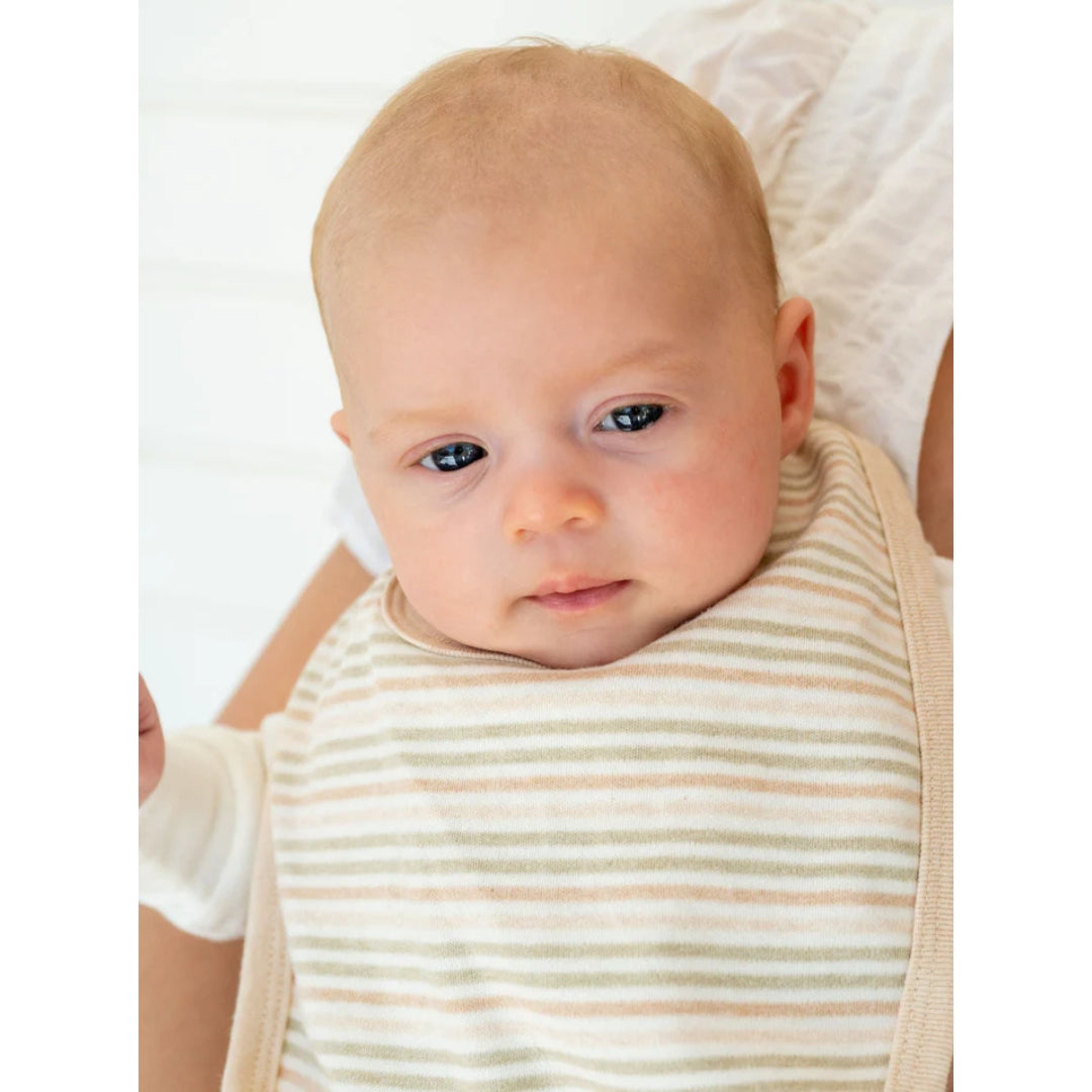 Fibre For Good Undyed Organic Cotton Adjustable Bib Stripe