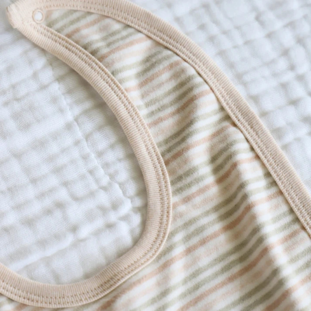Fibre For Good Undyed Organic Cotton Adjustable Bib Stripe