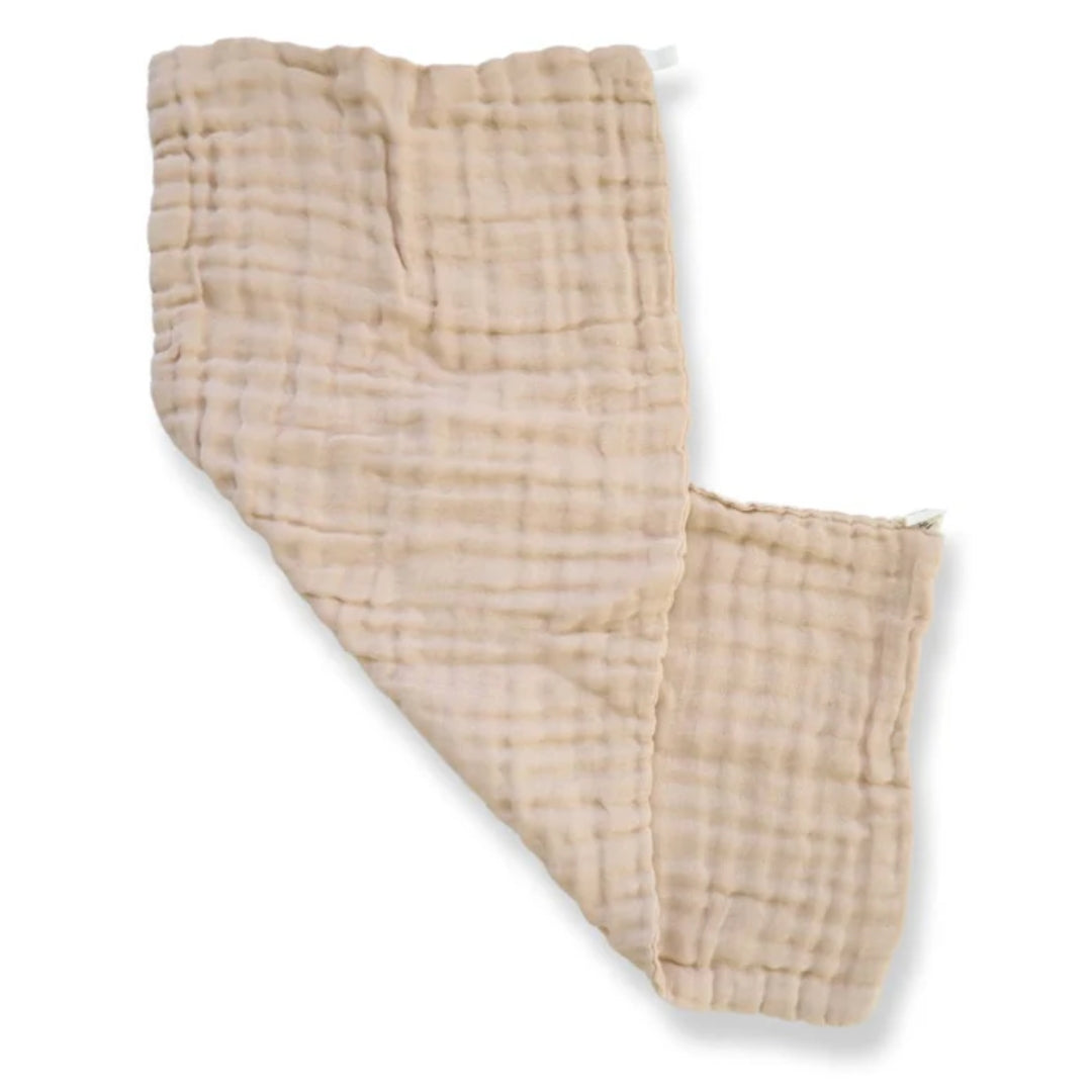 Fibre For Good Undyed Organic Cotton Muslin Burp Cloths 2 Pack Brown