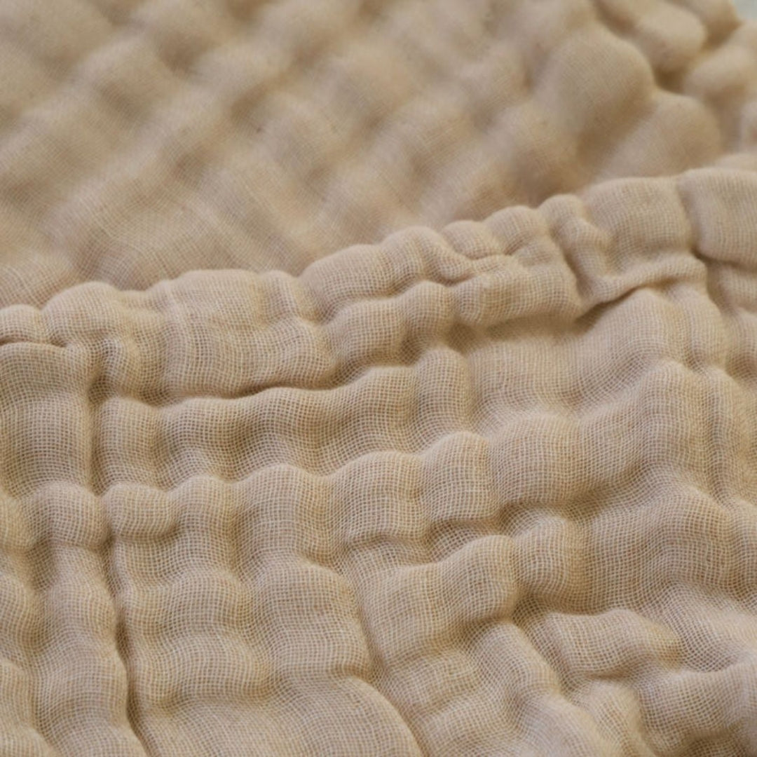 Fibre For Good Undyed Organic Cotton Muslin Burp Cloths 2 Pack Brown