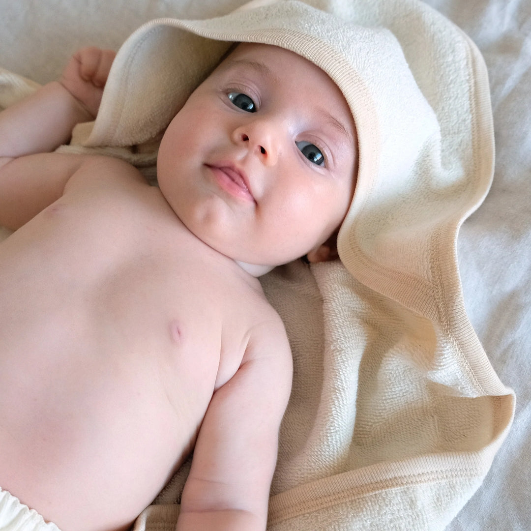 Fibre For Good Undyed Organic Cotton Hooded Baby Bath Towel