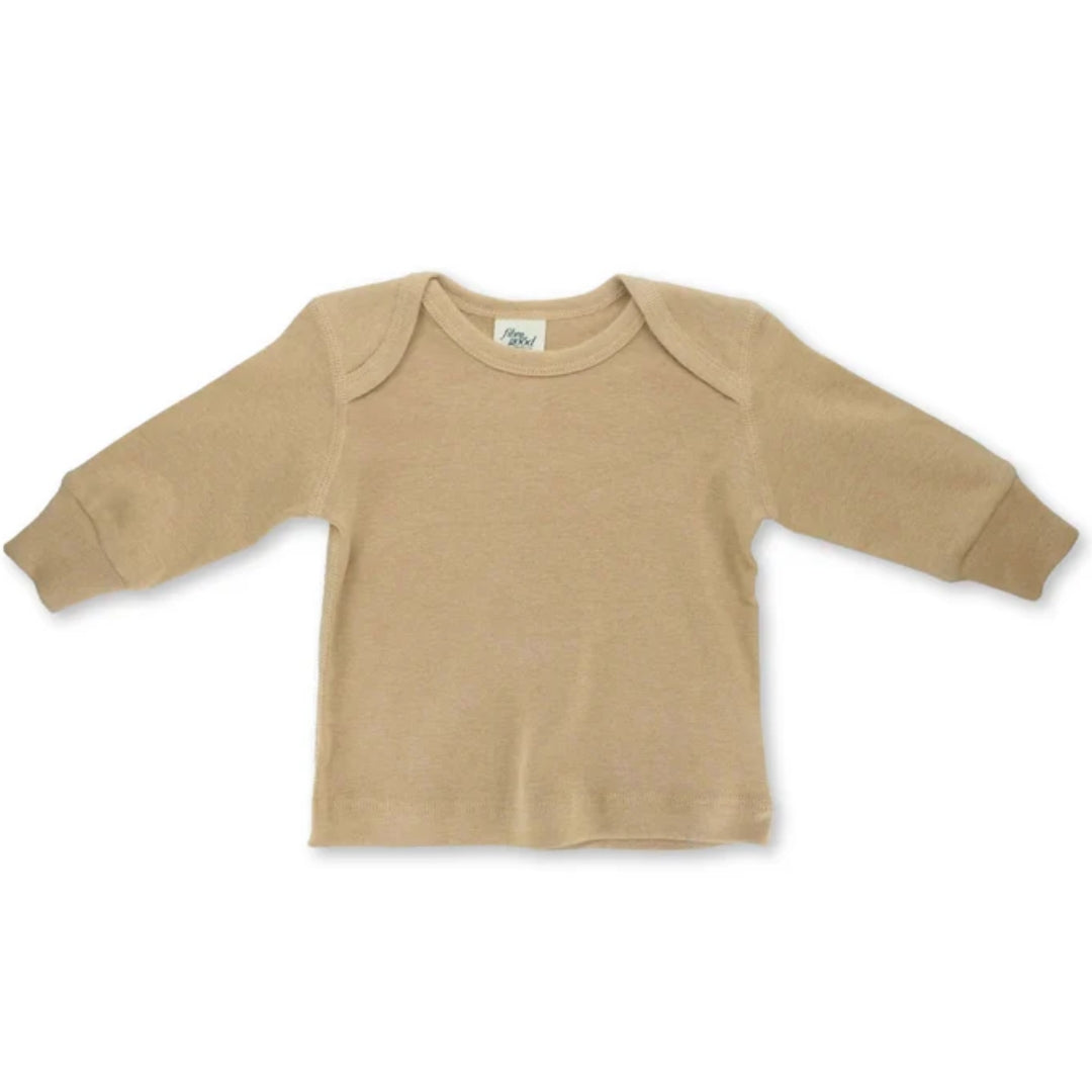 Fibre For Good Undyed Organic Cotton Long Sleeve Tee Dark Brown
