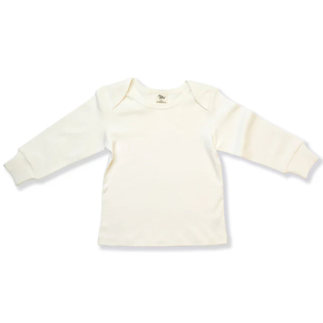 Fibre For Good Undyed Organic Cotton Long Sleeve Tee Natural White